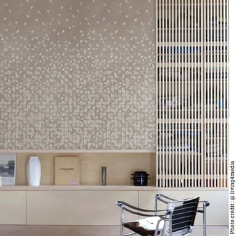 Tangram Terracotta Blanc Panel 150x330 cm - 3 lés - côté gauche Isidore Leroy