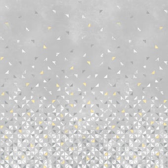 Tangram Gris Jaune Panel 150x330 cm - 3 lés - côté gauche Isidore Leroy
