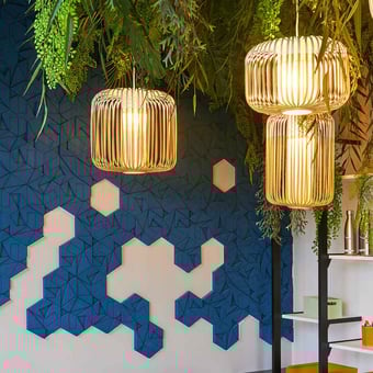 Revestimiento mural acoustique Hexagon Blue Muratto