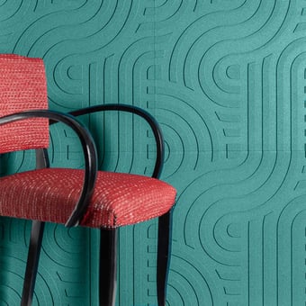 Revestimiento mural acoustique Wave Turquoise Muratto