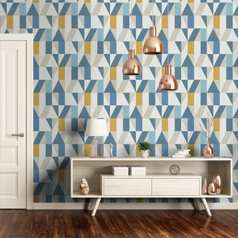 Papier peint Nuevo Indigo/Slate/Satsuma Scion