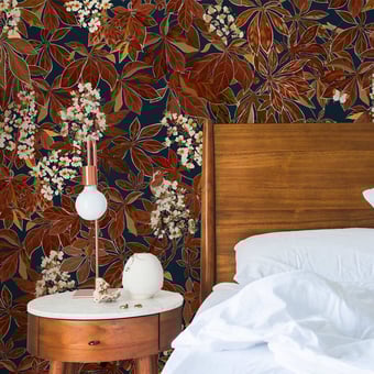 Les Marronniers Wallpaper Sang de Boeuf Little Cabari