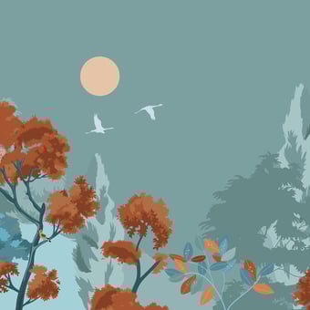 Clair Obscur Fauve Panel 150x330 cm - 3 lés - Partie A Little Cabari