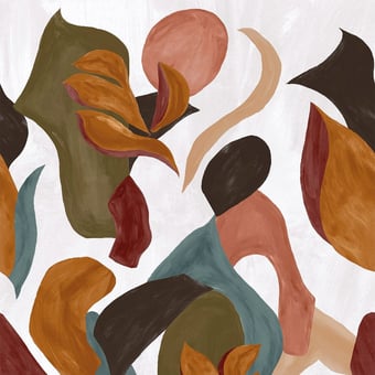 Papel pintado mural panorámico Mambo Blanc/céladon Casamance