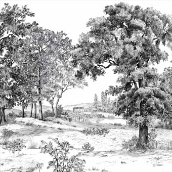 Domaniale Panel 150x330 cm - 3 lés - Partie A Isidore Leroy