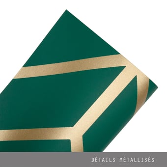 Tessellation Wallpaper Teal/Gold Harlequin