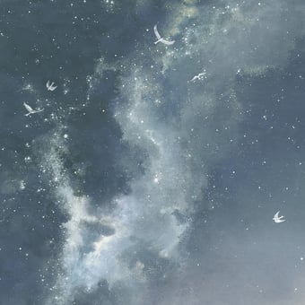 Panoramatapete Les Amours de Lindou et l'Aurore Boréale Nuit Les Dominotiers