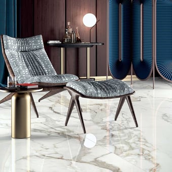 Grès cérame Calacatta rectangle Calacatta glossy Cotto d'Este