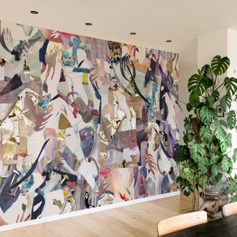 Papel pintado mural panorámico Mathilde 180x280 cm - 3 listones - Lado izquierdo Bien Fait