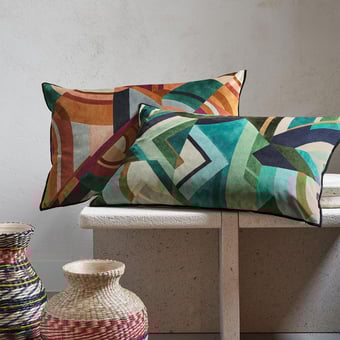 Coussin Convexe Émeraude Maison Casamance