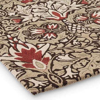 Snakeshead Rug Chocolate Morris and Co