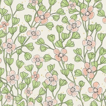Carta da parati Primrose White/Cream Eijffinger