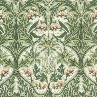 Bluebell Fabric leafy arbour Morris and Co