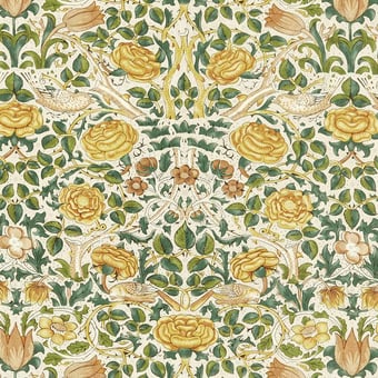 Rose Fabric Weld/Leaf Green Morris and Co