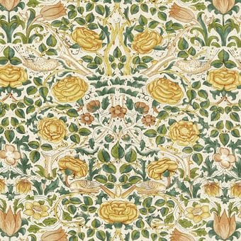 Stoff Rose Weld/Leaf Green Morris and Co