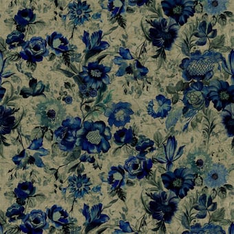 Hirigana Fabric Indigo Designers Guild