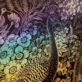 Paon d'Or Wallpaper Noir Eijffinger