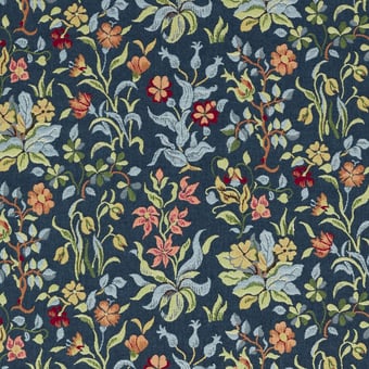Flowers by May Fabric Indigo Morris and Co