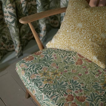 Bower Fabric Bough’s Green/Rose Morris and Co