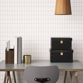 Papier Peint Grid Black/White Ferm Living