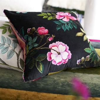 Cojín Porcelana de Chine terciopelo Indigo Designers Guild