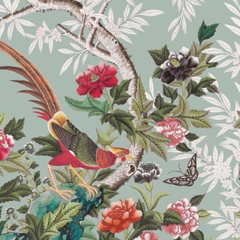 Faisan Panel Bleu gris Le Grand Siècle
