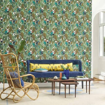 Tapete Toucan Vert mousse Casamance