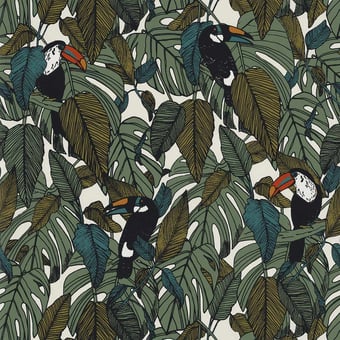 Tapete Toucan Vert mousse Casamance