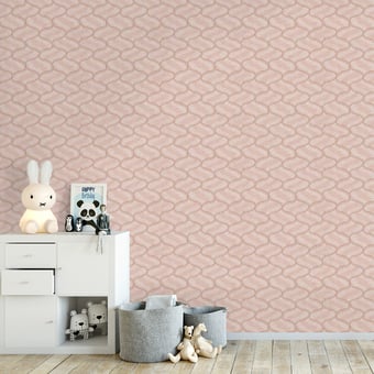 Papel pintado Cheveux d'Ange Vieux rose Etoffe.com x Papier Français