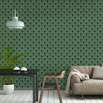 Riviera Wallpaper Vert Etoffe.com x Papier Français