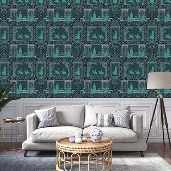 Papel pintado Silhouettes Blanc Etoffe.com x Papier Français