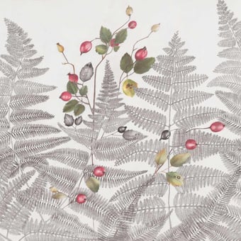 Carta da parati murale Fougères et baies Multicolore Etoffe.com x Catherine Prigent