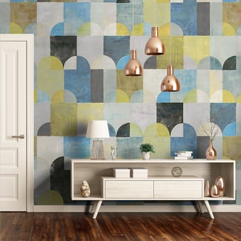 Papel pintado mural panorámico Arc Lime Masureel