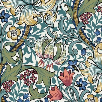 Golden Lily Jacquard Parchment Fabric Parchment House of Hackney