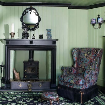 Nanjizal Jacquard Fabric Liquorice House of Hackney