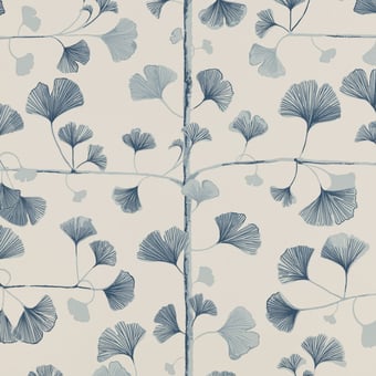 Papier peint Ginkgo Bleu Sandberg
