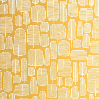 Little Trees Wallpaper II Yellow MissPrint