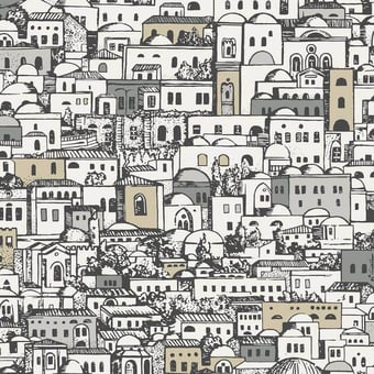 Mediterranea Wallpaper Blanc/Doré Cole and Son