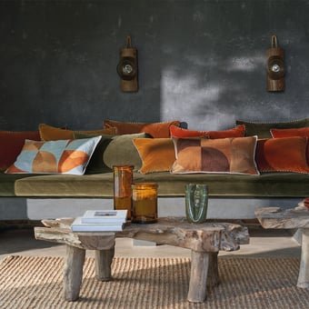 Coussin Dolce Vita Brun Tabac Maison Casamance