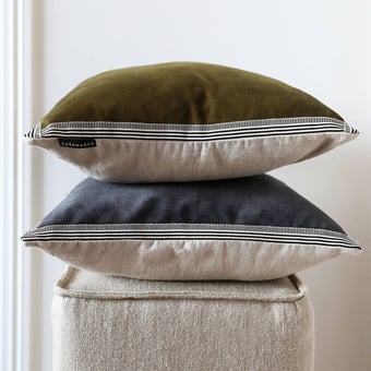 Coussin Manade petit Bleu Topaze Maison Casamance