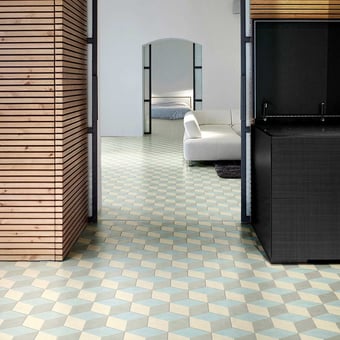 Baldosa hidráulica Cubic Iceberg Bisazza