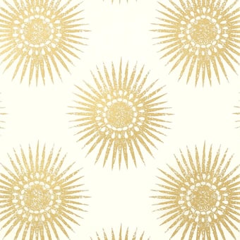 Bahia Wallpaper Metallic Gold/Cream Thibaut