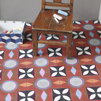 Dryade cement Tile Multicolore Carocim