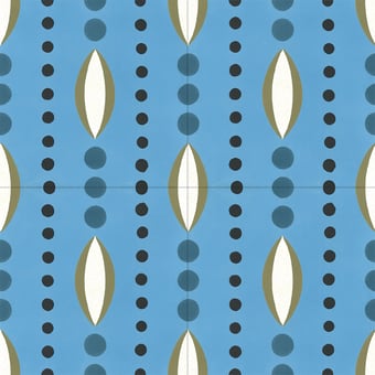 Plantain cement Tile Bleu Carocim