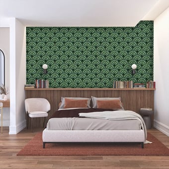 Papel pintado Riviera Vert Etoffe.com x Papier Français