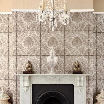 Stravinsky Wallpaper Metallic Gilver Cole and Son