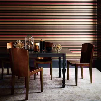 Papel pintado Carousel Stripe Petrol on Ink Cole and Son