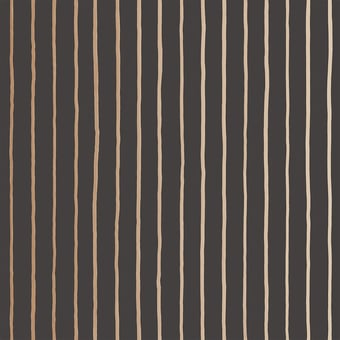 College Stripe Wallpaper Charcoal & Metallic Gold Cole and Son