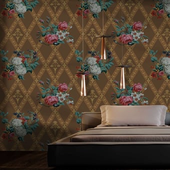 Papier peint La Closerie de Crécy Pamplemousse Papier français 