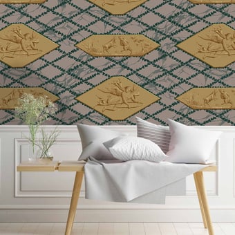 Papier peint Le Faune d’Apollon Acajou Papier français 